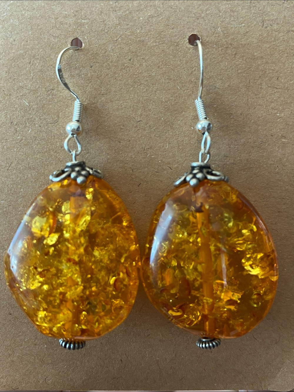 AMBER .925 Earrings